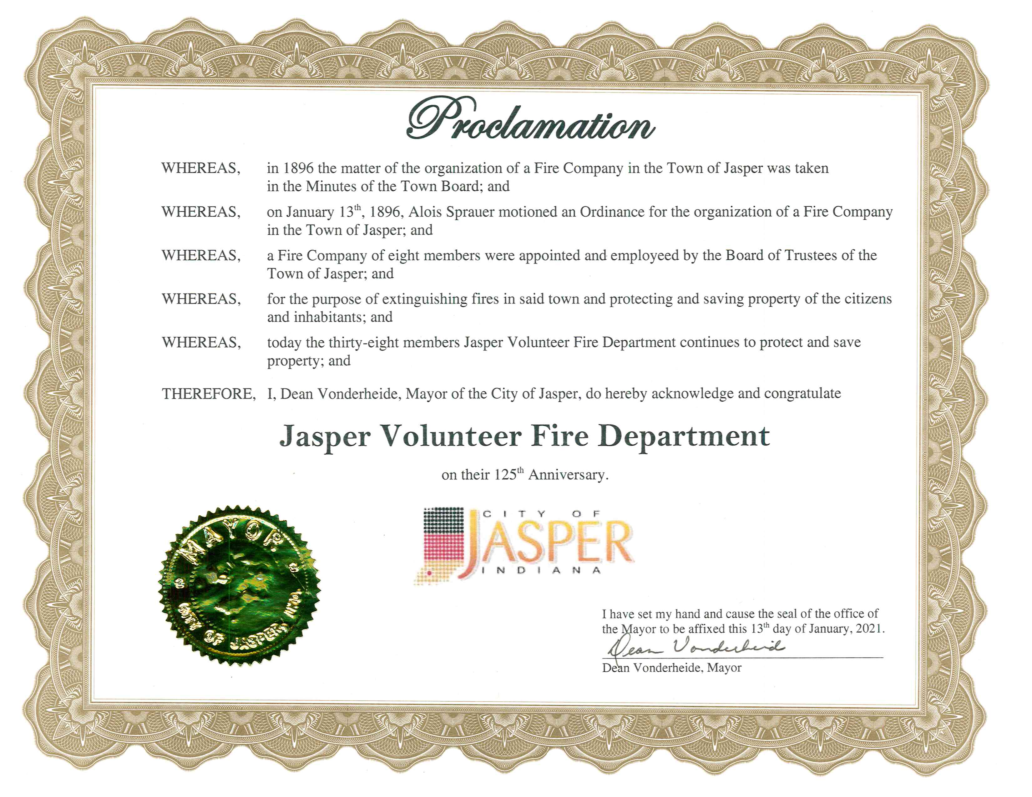 2021_1-13_Proclamation-125th Anniversary_JVFD